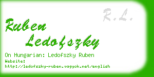 ruben ledofszky business card